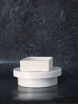Видео 1: Мыльница из бетона, прямоугольная — белый матовый, 11,5×8×3 см